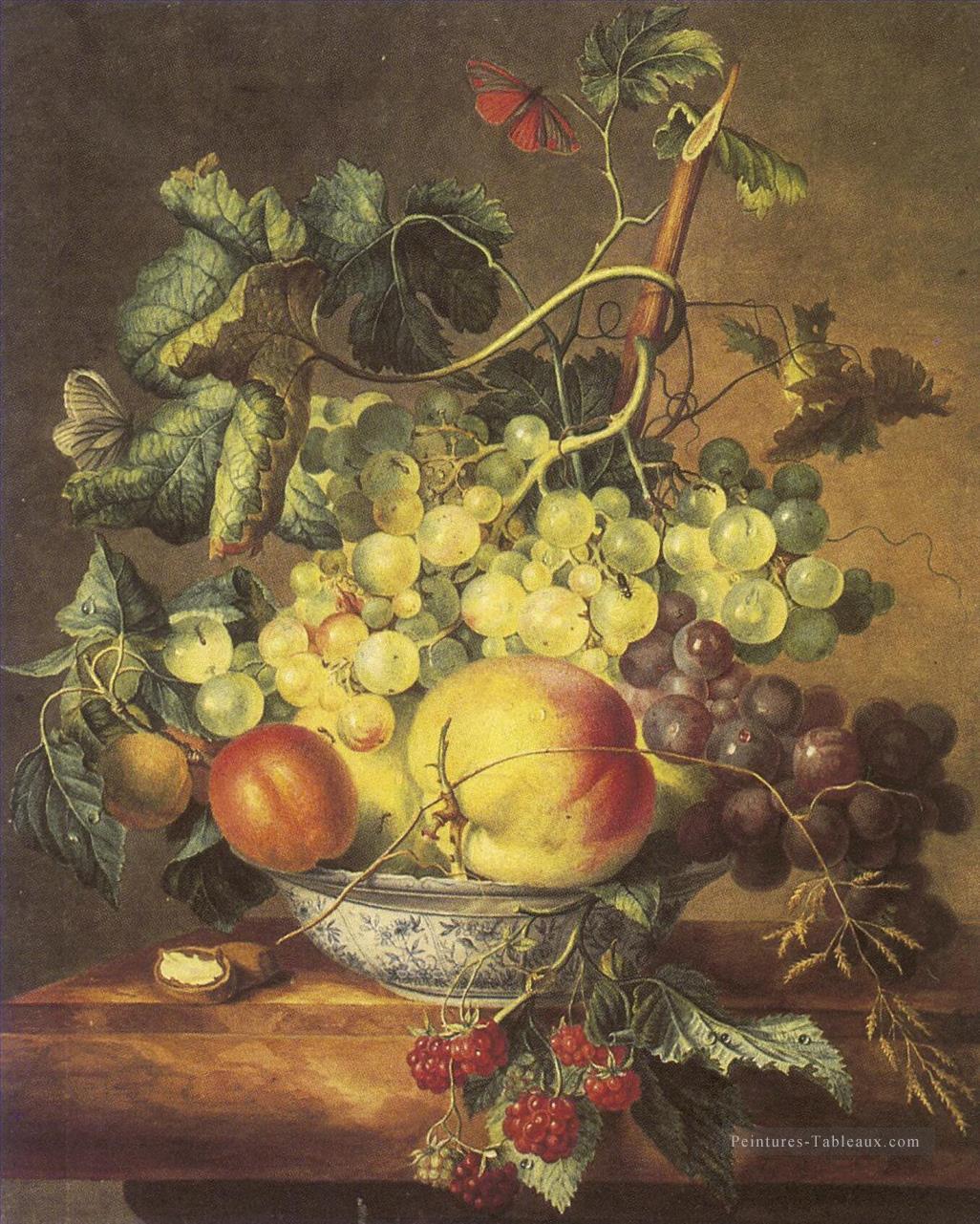 Vruchtenstilleven in een porseleine Kom Francina Margaretha van Huysum nature morte Peintures à l'huile